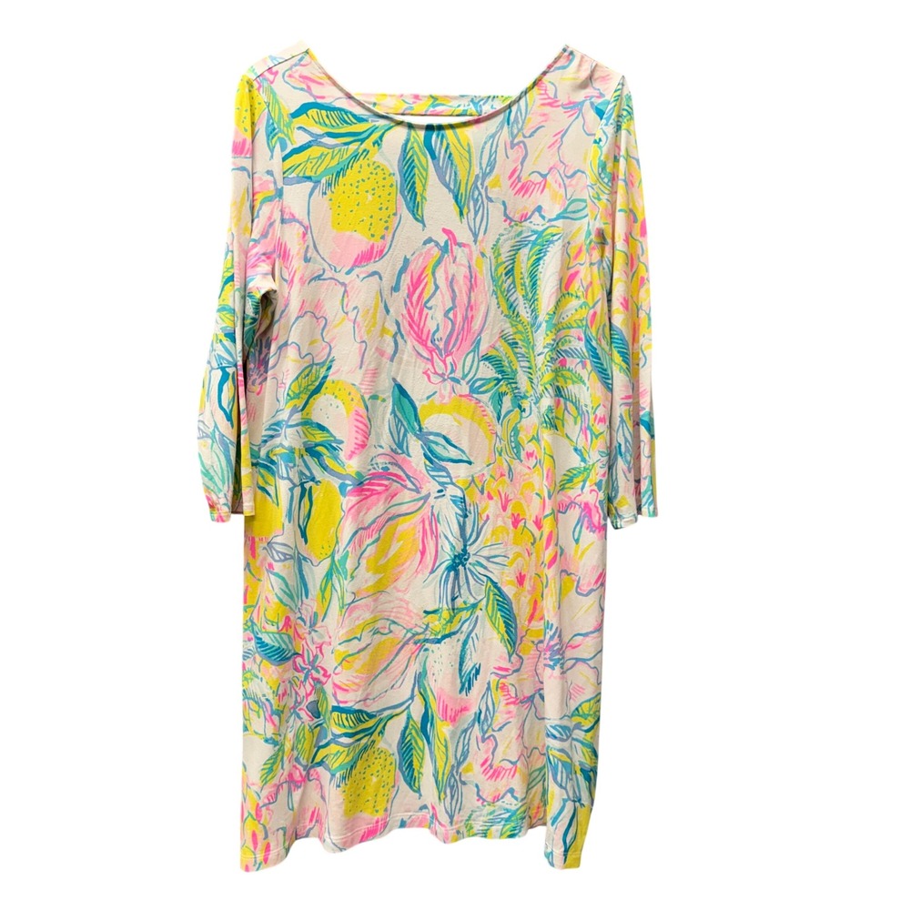 Lilly Pulitzer Dress Womens XL Ophelia Fiesta Bomba Floral Shift Coastal Beachy